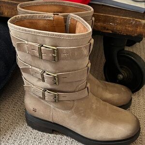 Lucky Brand Leather Tan Leather Boots